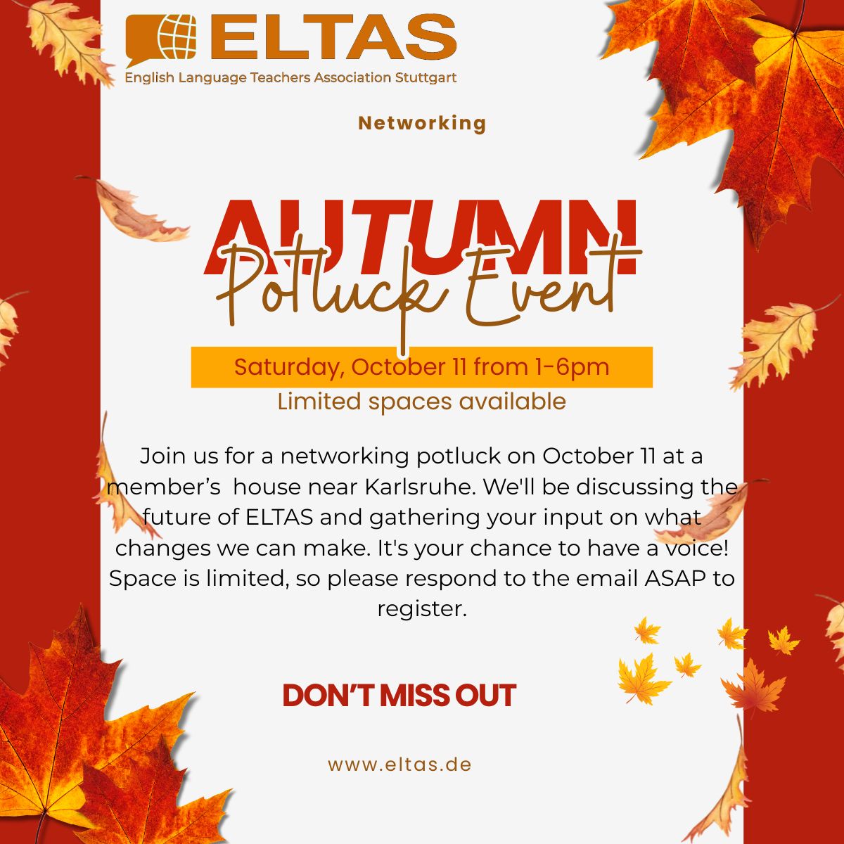 ELTAS Autumn Potluck